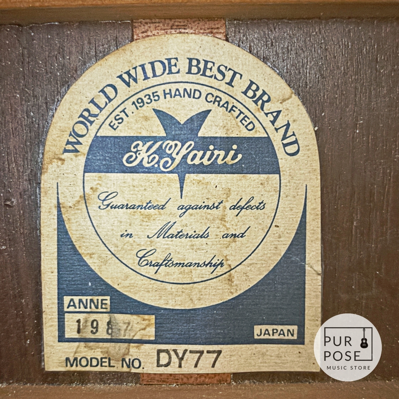 K.Yairi DY-77 Alvarez 1987年製 アコースティックギター（中古