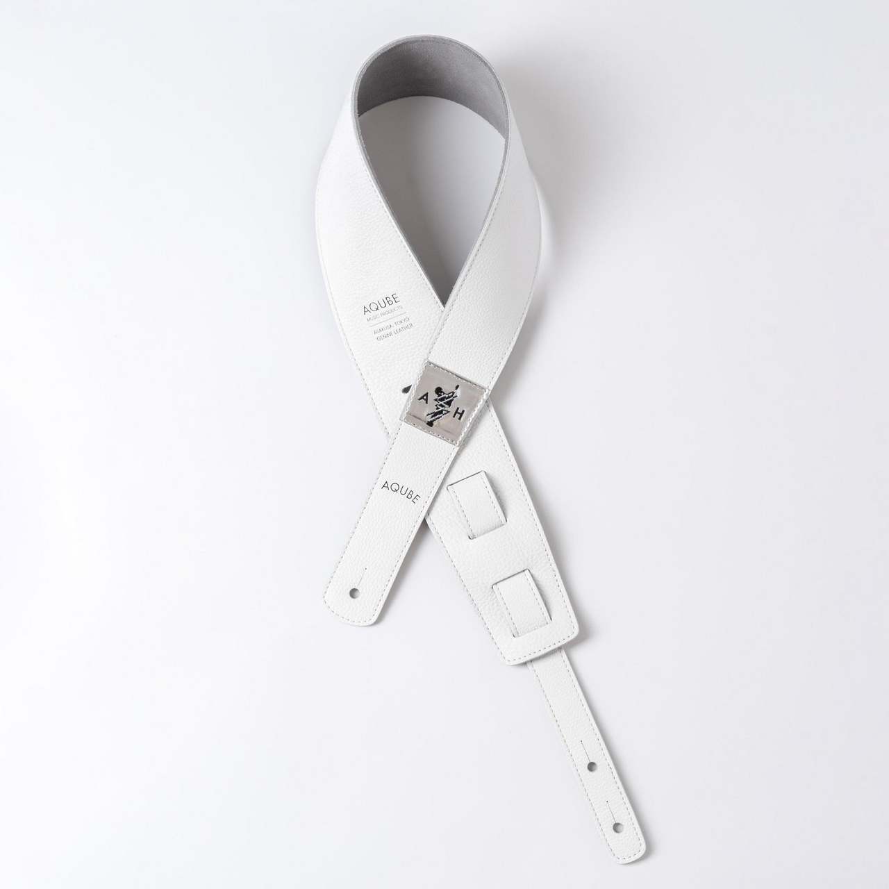 AssH × AQUBE collaboration 【AssHコラボ】Guitar Strap SHRINK WHITE