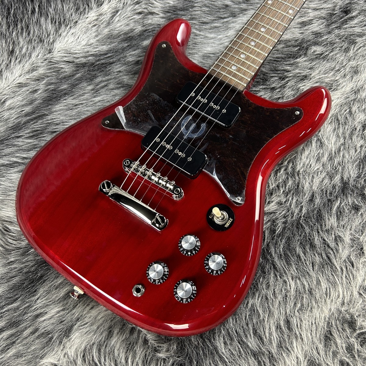 美品　Epiphone　Wilshire　cherrycollar　P−90 Epi Wilshire P-90s Cherry – Motor City Guitar