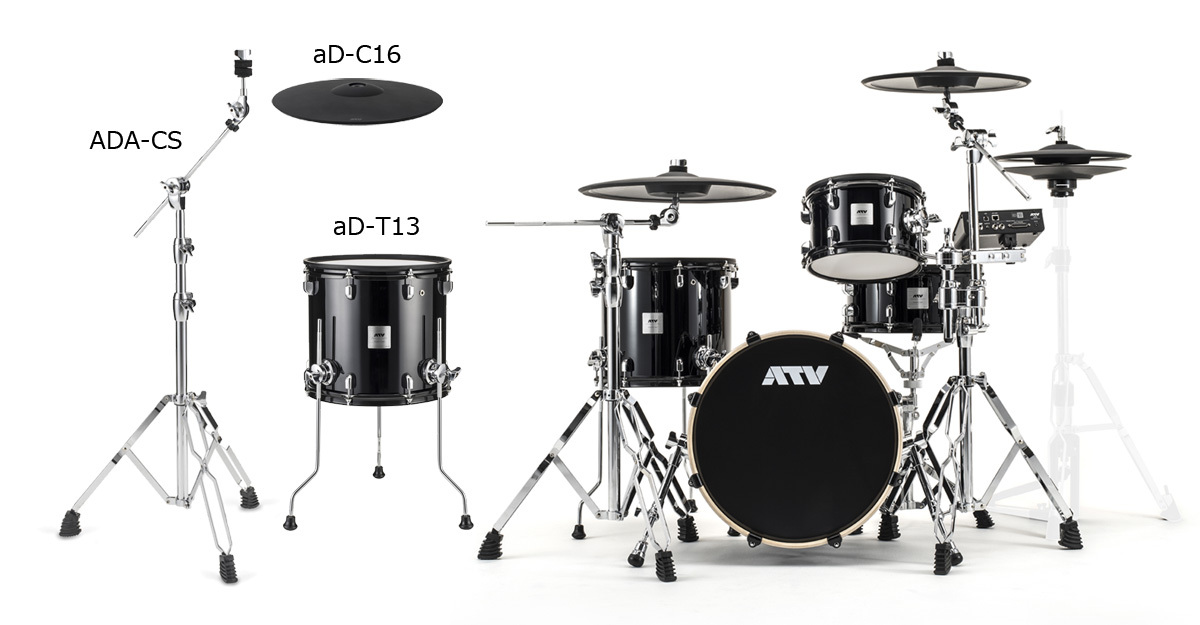 ATV aDrums artist Standard Set ADA-STDSET 3シンバル2フロアタム拡張