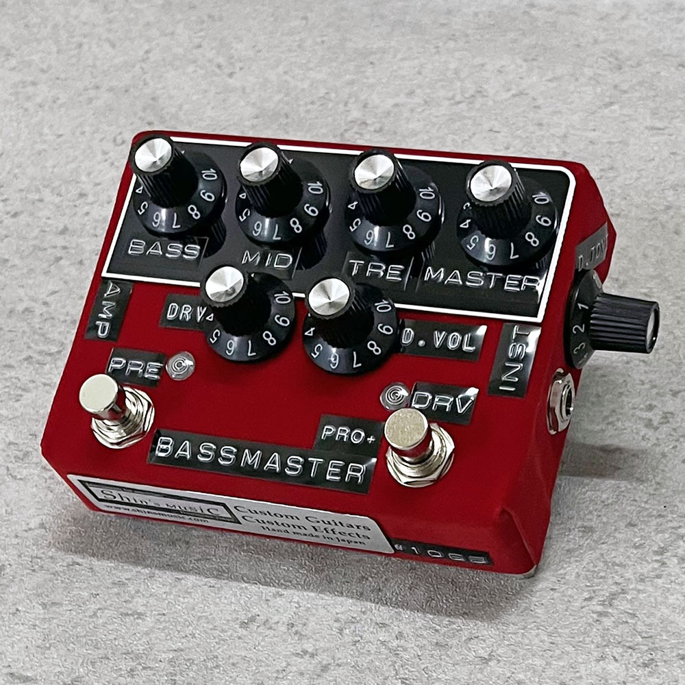 Shin's Music Bass Master Preamp Pro+ RED Velvet / Blk Panel / Num