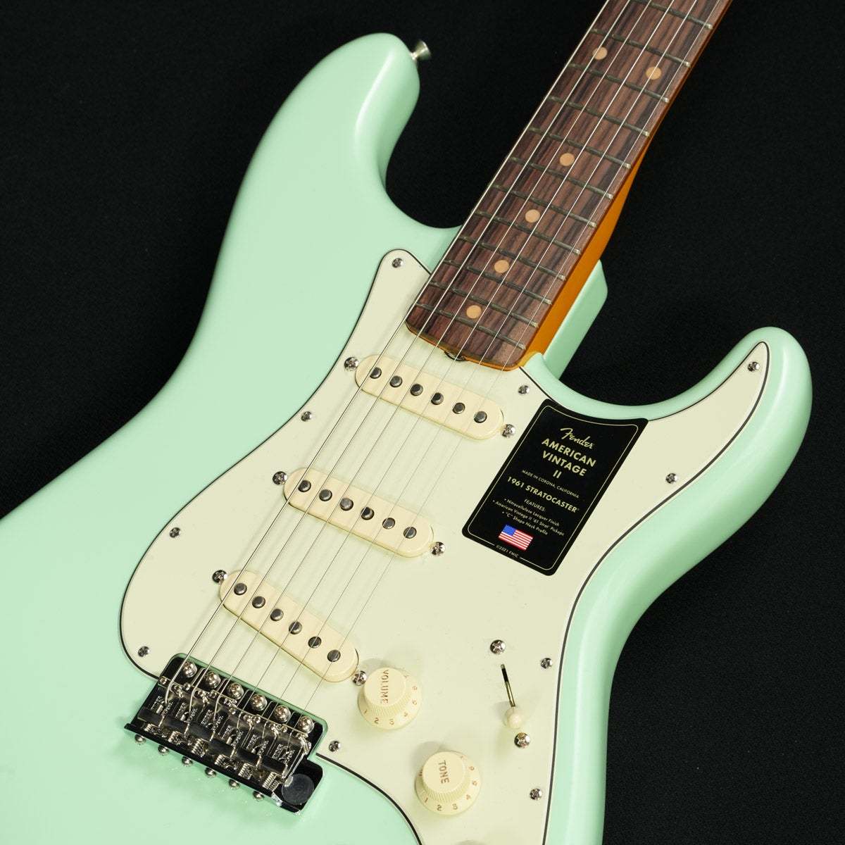Fender American Vintage II 1961 Stratocaster Rosewood Surf Green