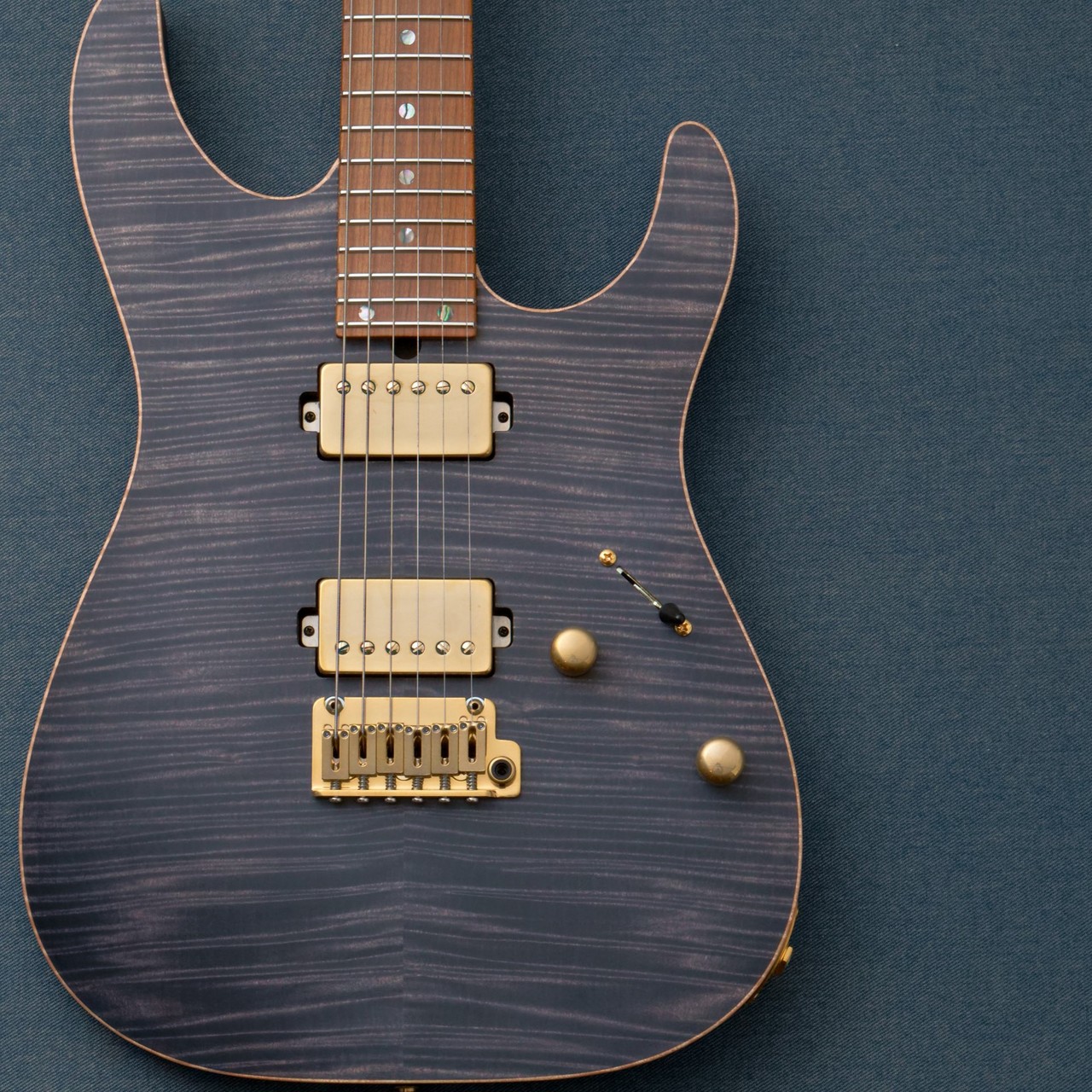 T's Guitars DST-Pro 24 マホリミ T's Guitars DST Pro 24 5A Flame Maple w/Reverse Head -Mat Trans