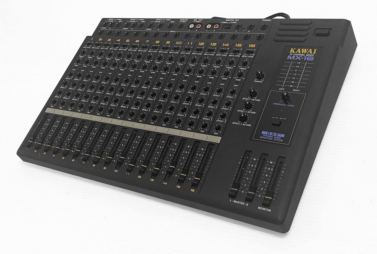 配信機器・PA機器・レコーディング機器 KAWAI MX-16  16 CHANNEL STEREO MIXER Kawai MX-16 Sixteen Channel Compact Keyboard Mixer - 100V | eBay