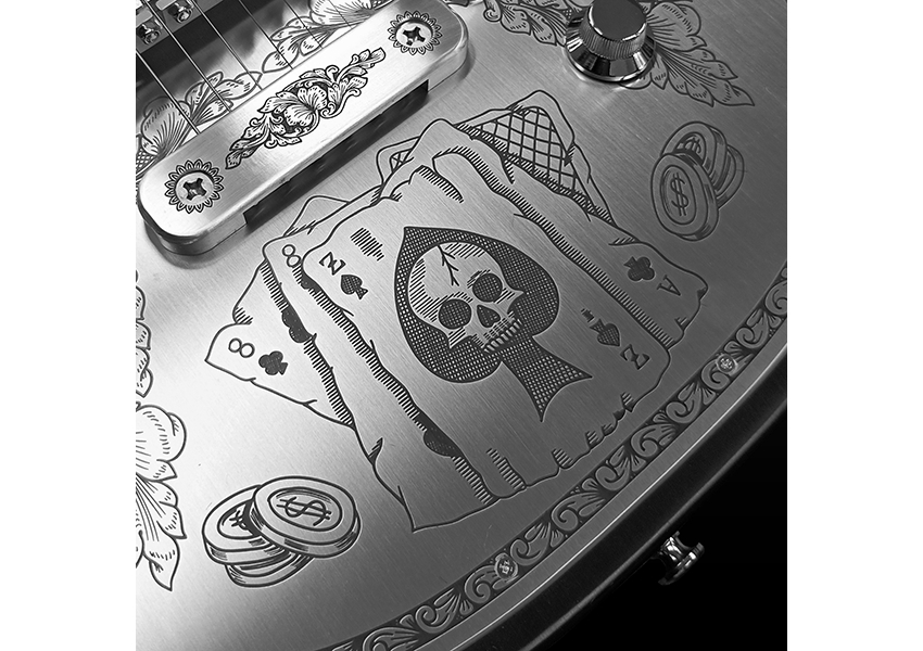 Zemaitis METAL FRONT MFG-AC-24 Aces & Eights Black【Made in Japan