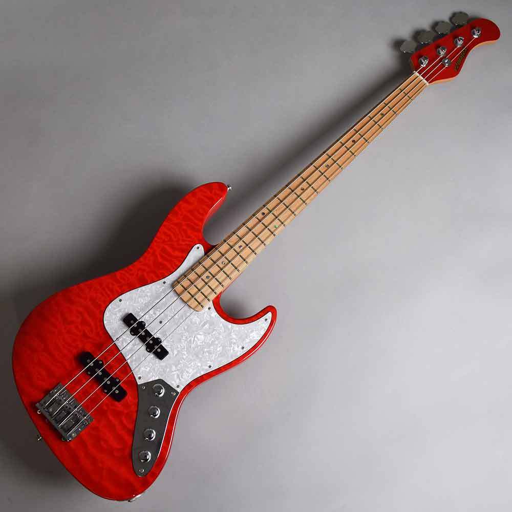 EDWARDS E-T-125BZ/See Thru Festa Red エレキベース〔 中古