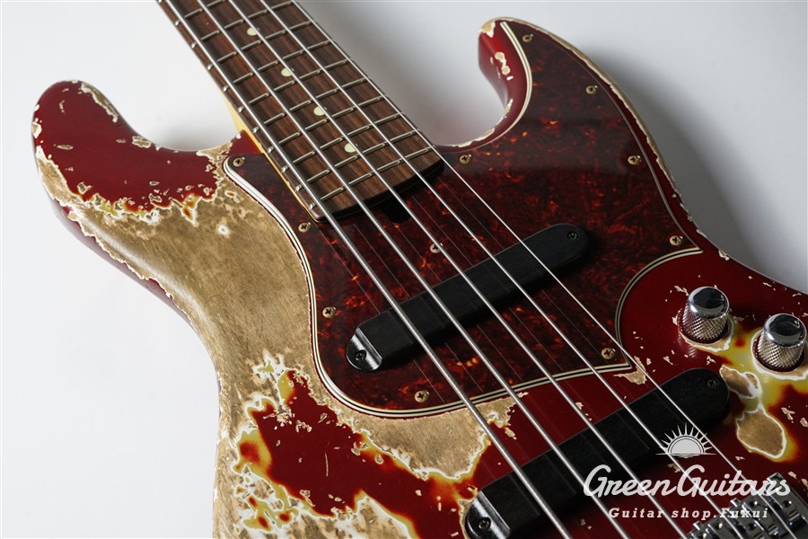 Xotic XJ-1T 5st - Dark Candy Apple Red / Super Heavy Aged / Alder