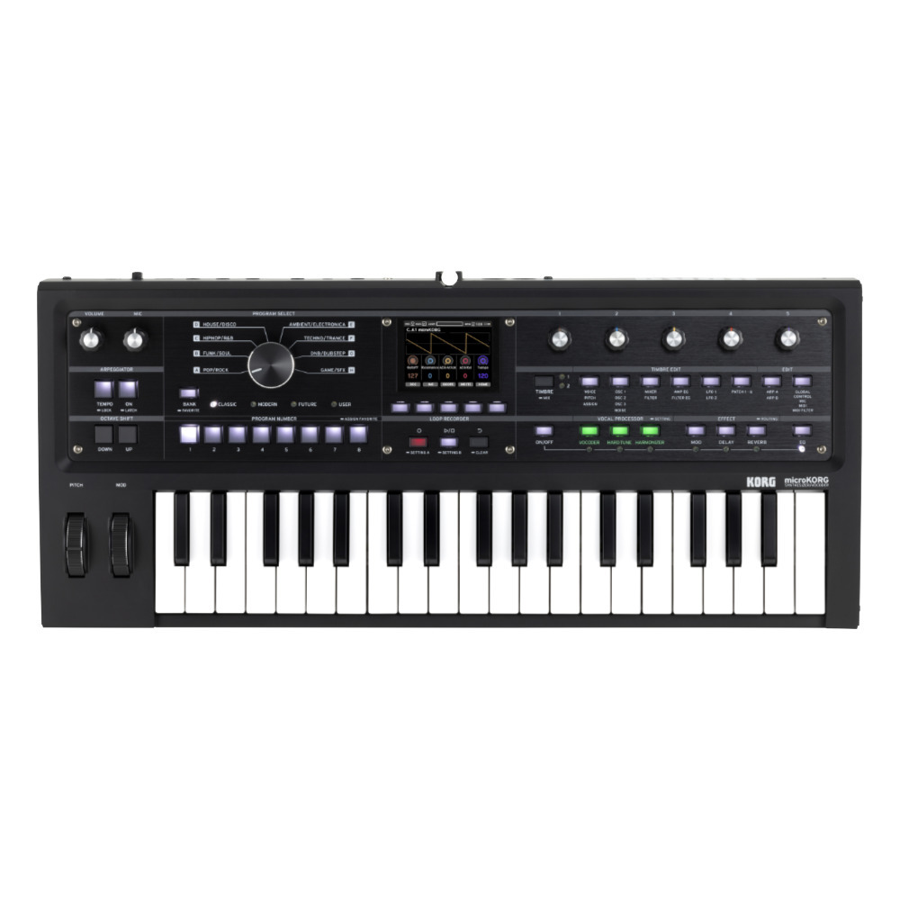 KORG シンセサイザー マイクロコルグ2 MicroKorg2 MK-2 MBK コルグ メタリックブラック 限定カラー ケース付き （新品/送料無料）【楽器検索デジマート】