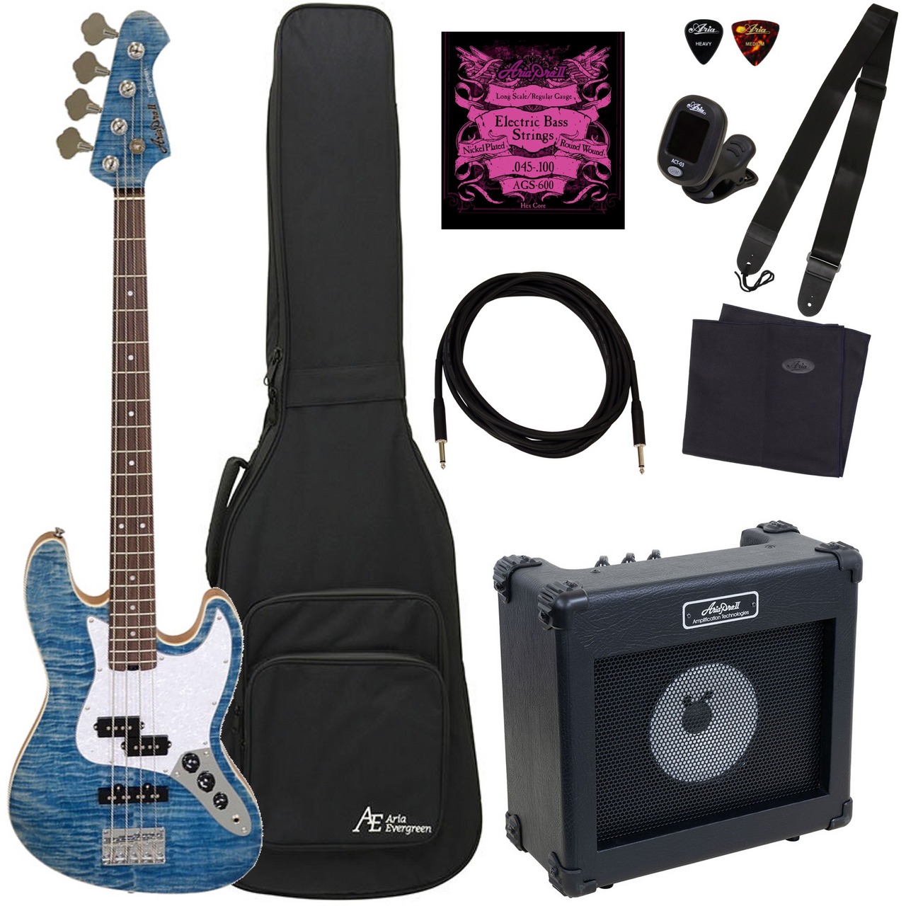 Aria Pro II STB-AE200 LRBL (Lorelei Blue) evergreen エレキ