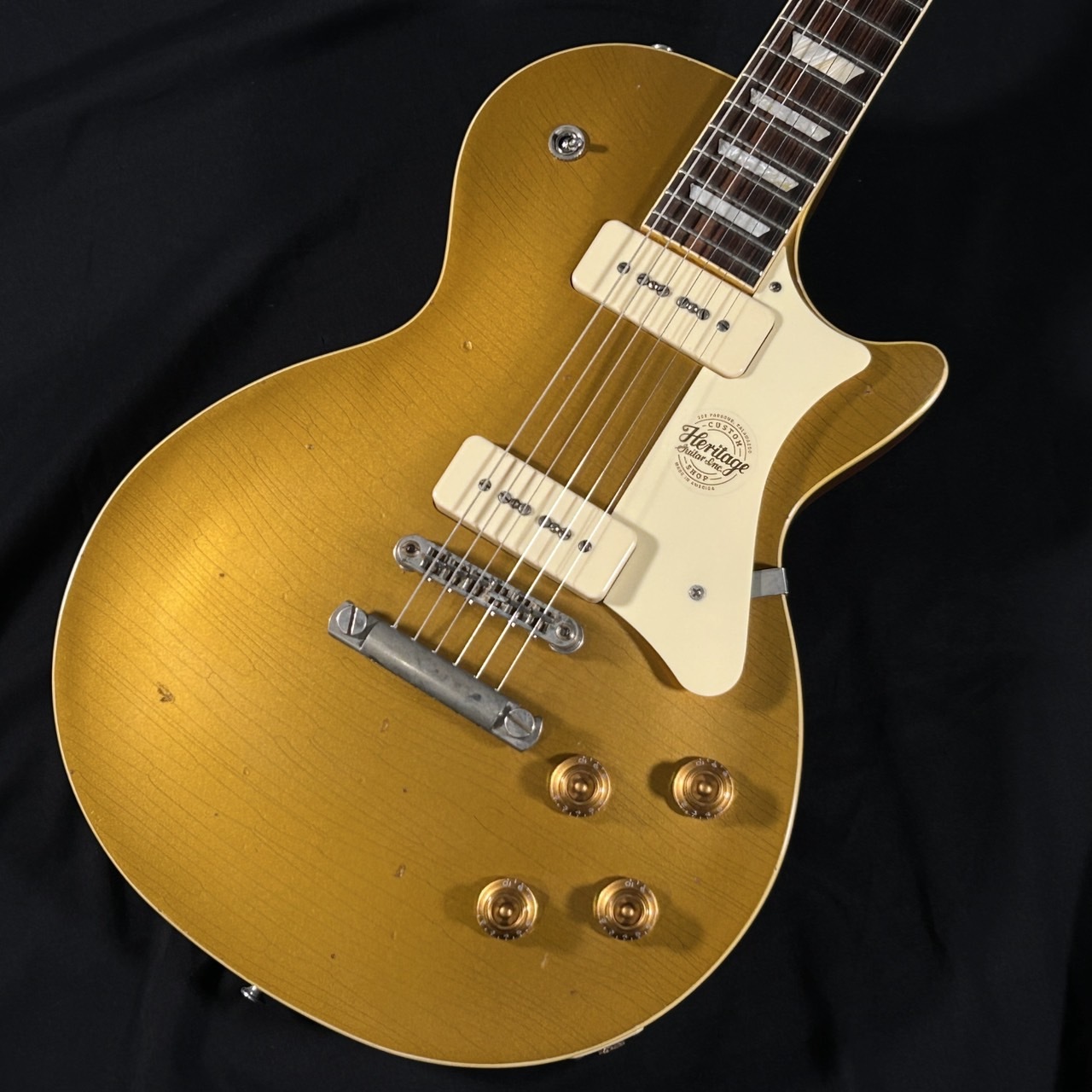 Heritage H-150 Custom Shop P-90 Gold Top Artisan Aged【3.90