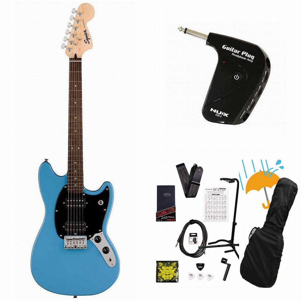 Squier by Fender Sonic Mustang HH Laurel FB BK PG California