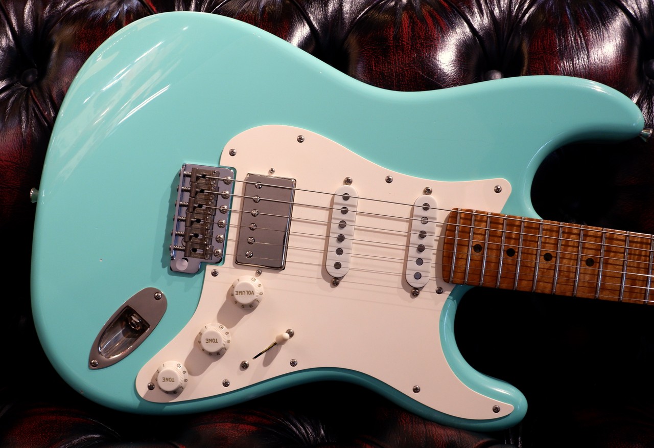 Xotic XSC-2 5A Grade Flame Maple Neck Light Aged ~Seaform Green