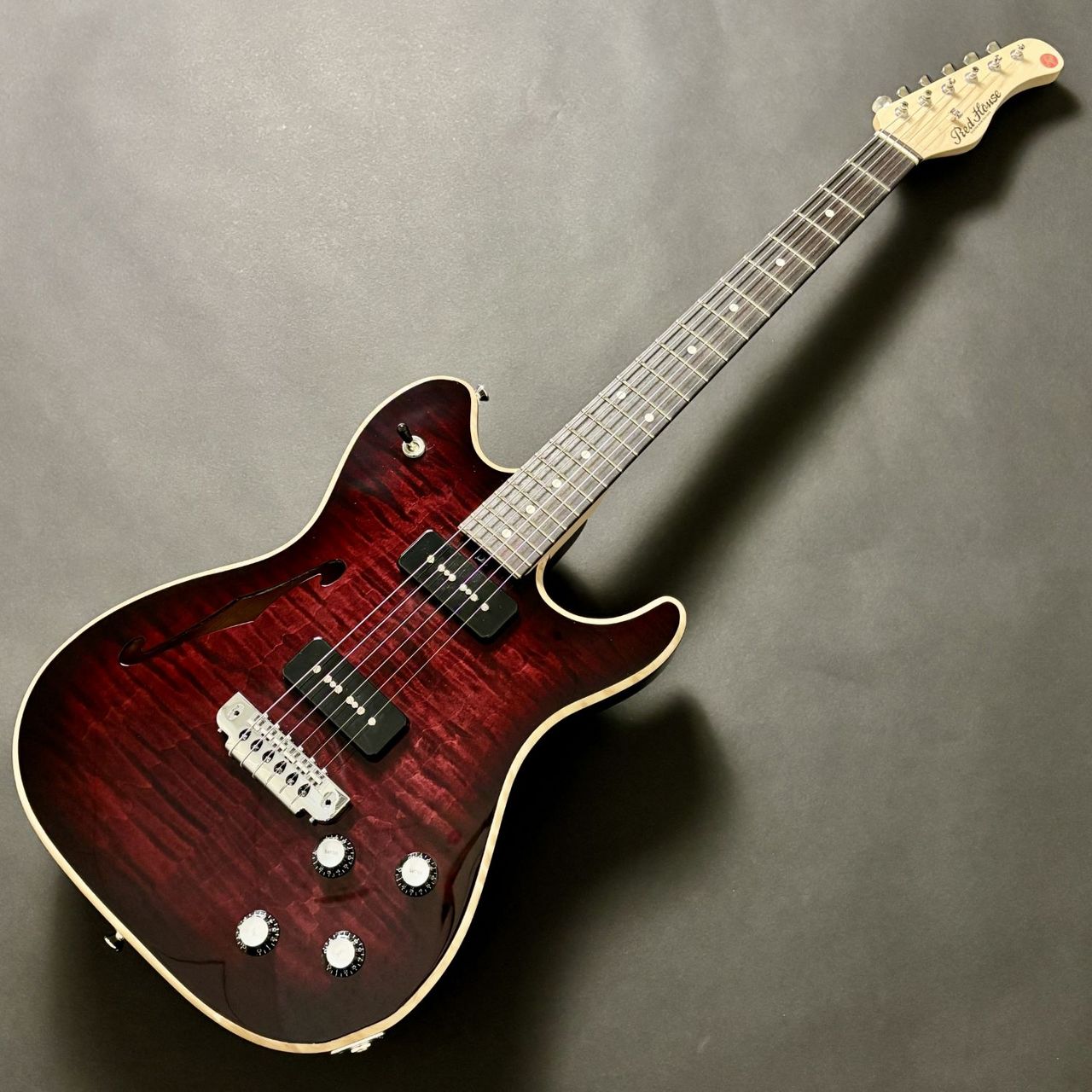 Red House Guitars ALBA HH Trans Wine Trans Wine Red Burst S/N