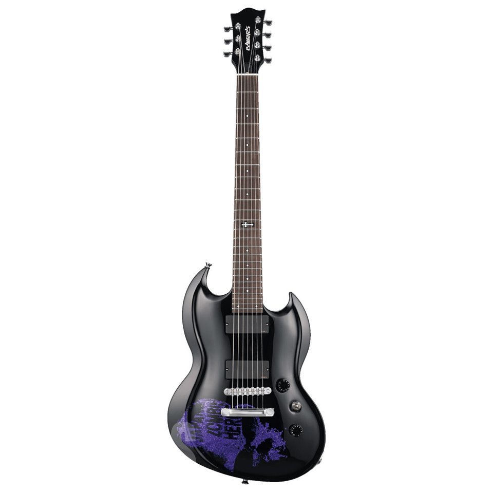 EDWARDS E-KV-7st【Black w/Purple Sparkle Skull】