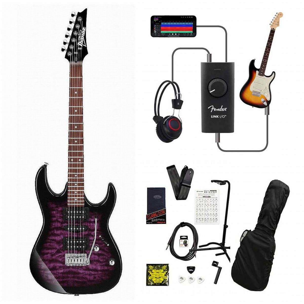 Ibanez GRX70QA-TVT Transparent Violet Sunburst GIO Series