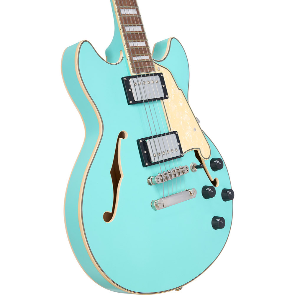 D'Angelico ディアンジェリコ Premier Mini ミニ セミアコ D'Angelicoからコンパクトなセミアコギター「Premier Mini DC」が発売。