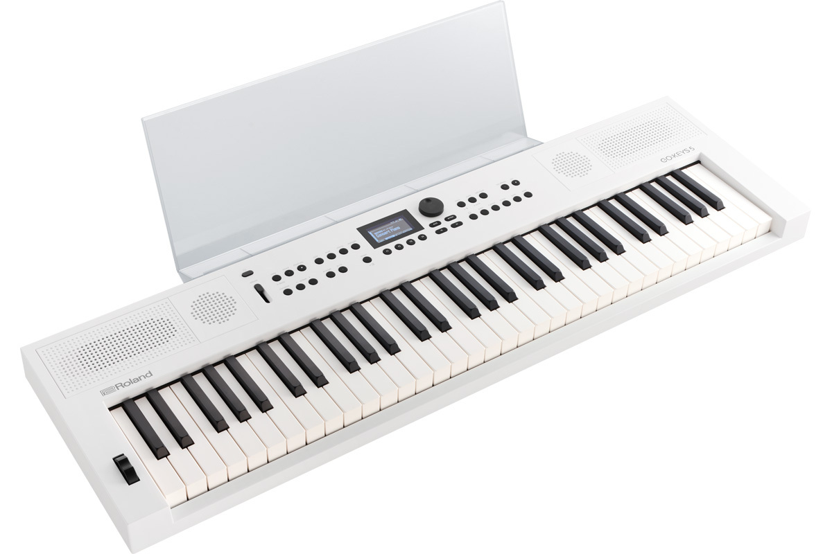 Roland GOKEYS5-WH (GO:KEYS 5) ホワイト [専用譜面立て MRGKS3/5 セット] Digital Keyboard【WEBSHOP】