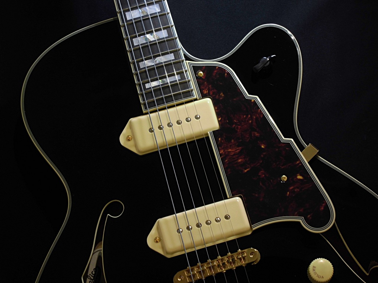 D'Angelico Excel 59 / Solid Black【アウトレット特価 !! 】（新品
