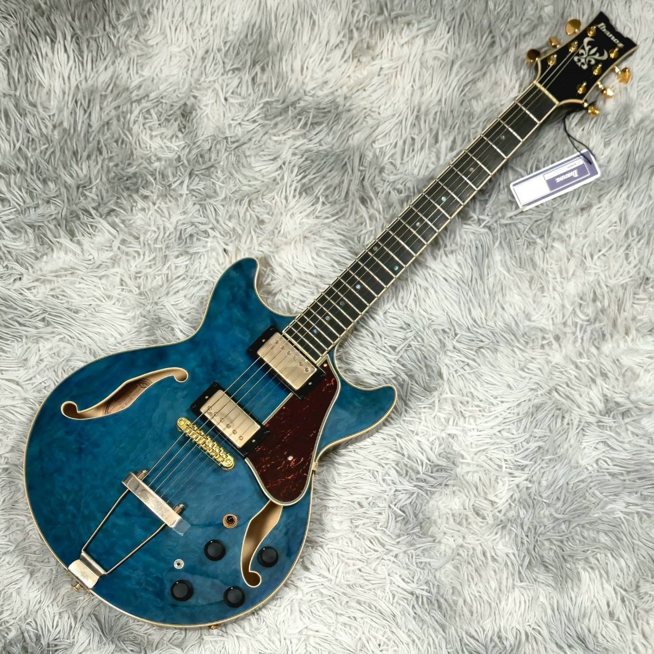 Ibanez AMH90QM TBL フルアコギター【現物画像】7/28更新（新品特価