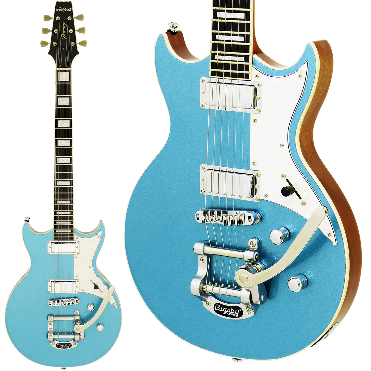 Aria Pro II 212-MK2 PHBL エレキギター セミソリッドギター（新品/送料無料）【楽器検索デジマート】