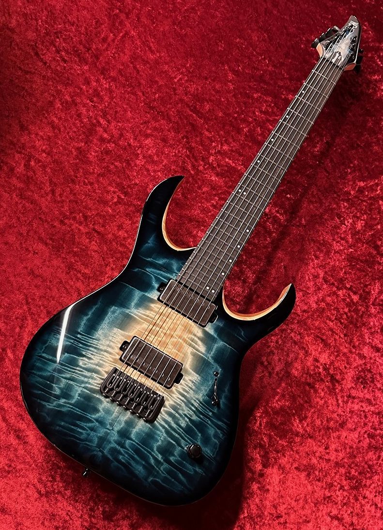 最終値下げMayones duvell elite 7 ７弦 エレキギターギター MAYONES Duvell Elite 7 # Trance Graphite Satin 2017年製【Powerful