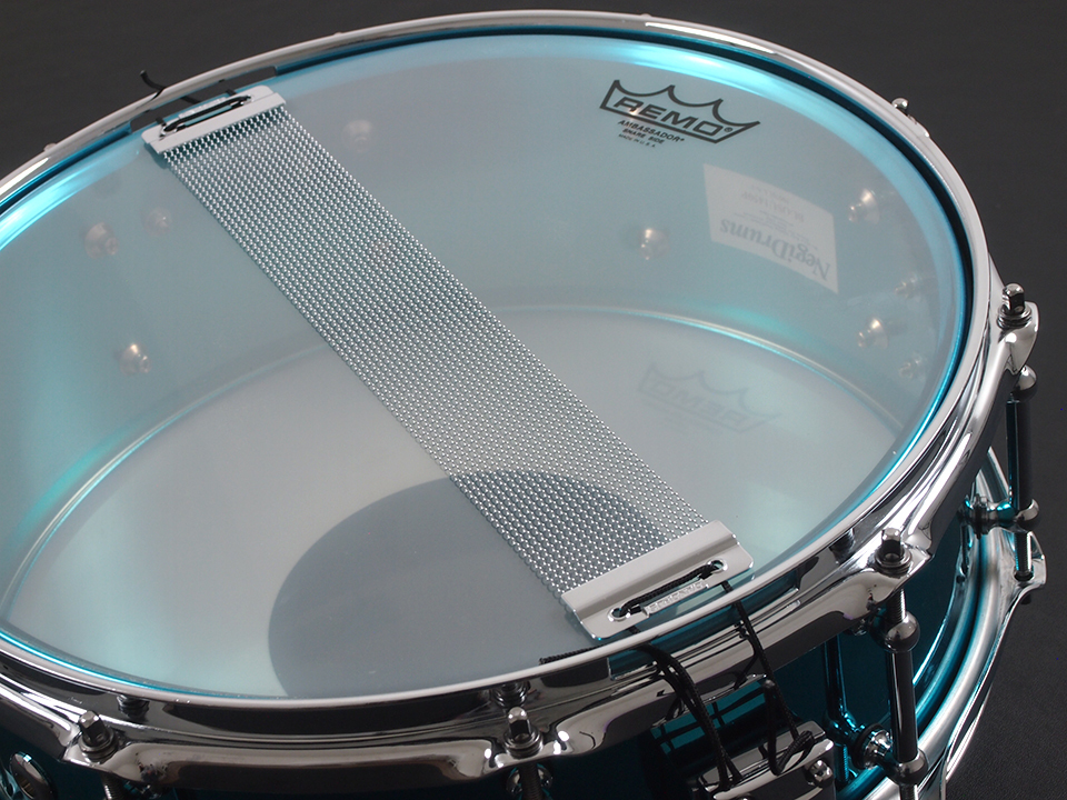 Negi Drums Blue on Steel Snare 14