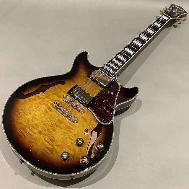 Amazon | Ibanez AM93QM AYS Antique Yellow Sunburst セミアコ