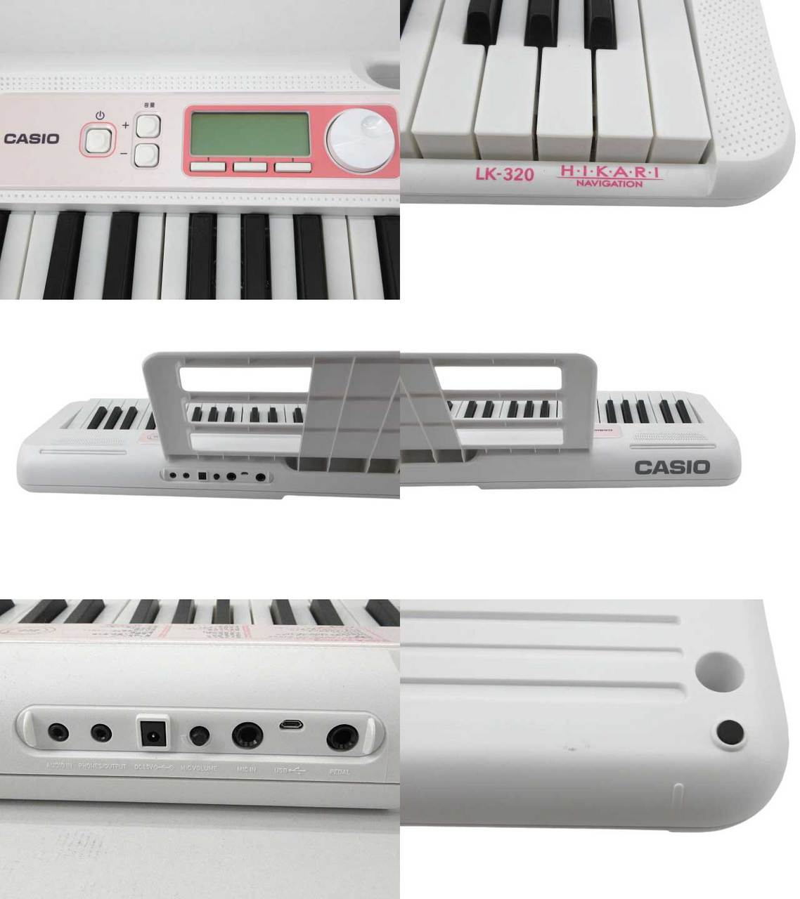 Casio LK-320 2021年製 61鍵盤 光ナビ 電子キーボード タッチ