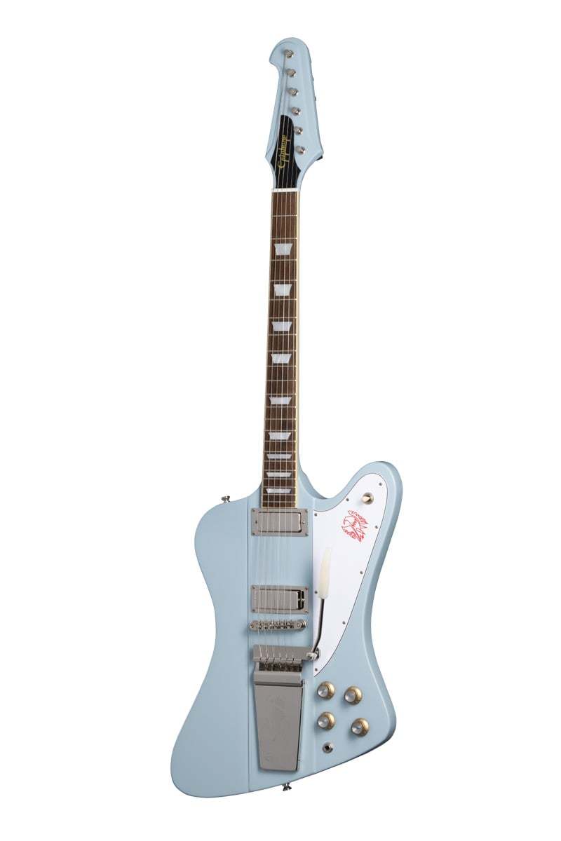 Epiphone Inspired by Gibson Custom 1963 Firebird V Maestro Vibrola Frost  Blue ファイヤーバード【御茶ノ水本店（新品/送料無料）【楽器検索デジマート】