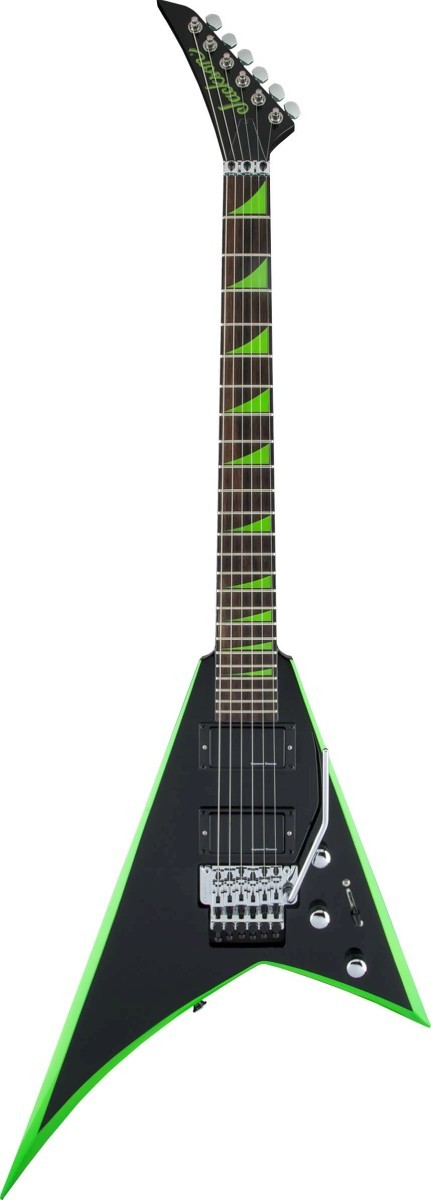 Jackson X Series Rhoads RRX24 Black with Neon Green Bevels