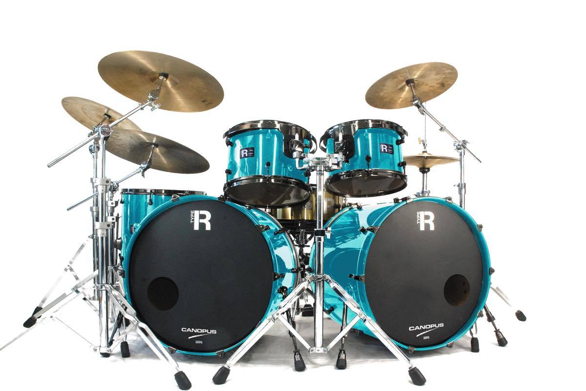 TYPE-R CANOPUS TYPE-R Bullet Exhaust Kit Turquoise Metallic