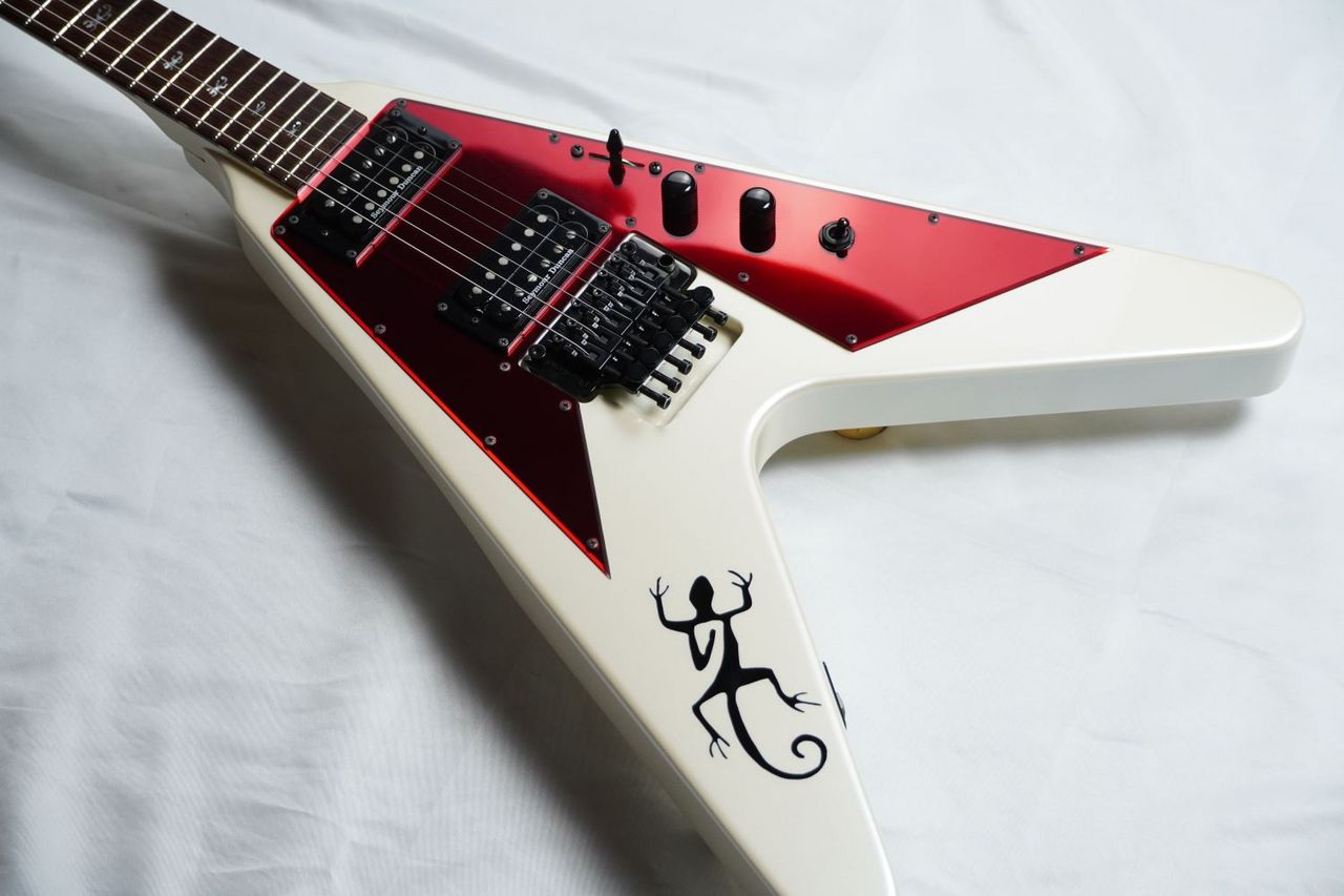 ESP LIZARD SPECIAL V-II /Pearl White YUKI(DUSTAR-3 Rayflower