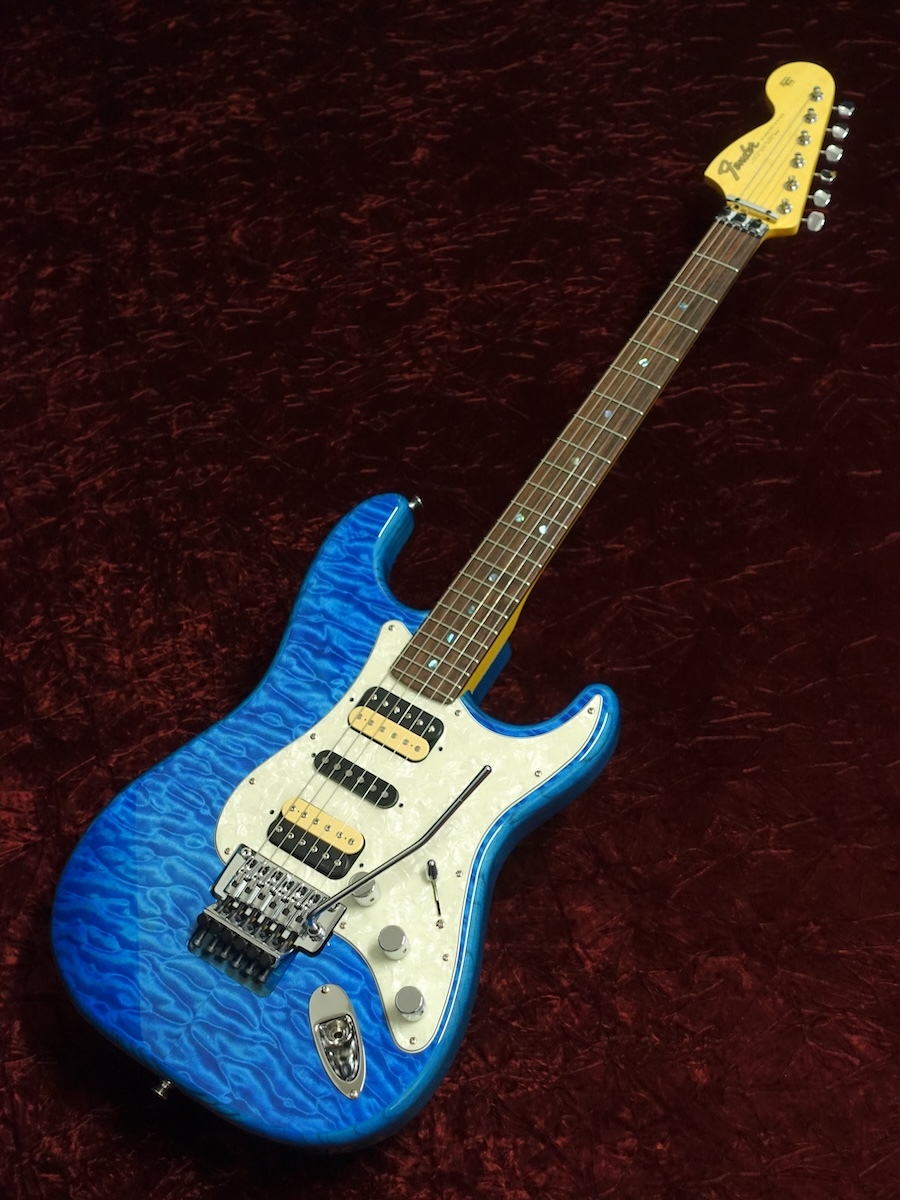 Fender Michiya Haruhata Stratocaste Caribbean Blue Transparent
