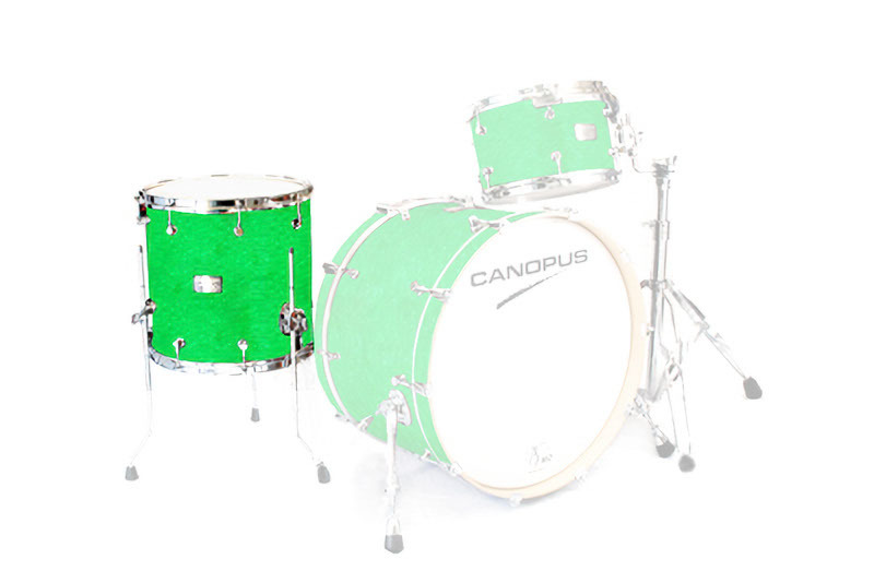 canopus CANOPUS NV60M2 16x16 Floor Tom Signal Green Ripple Wrap
