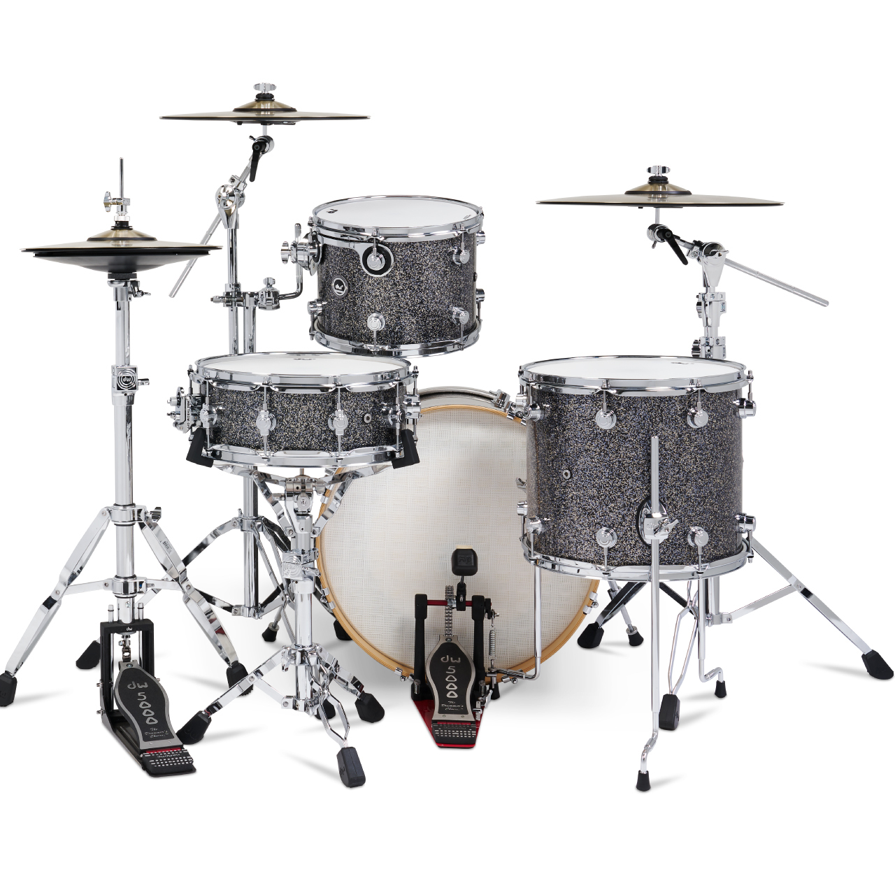 dw DWe 4-Piece Complete Bundle Kit Black Galaxy FinishPly（新品
