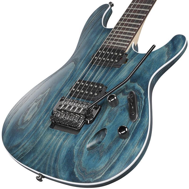 【メンテ済】MODエレキギター ブラスブロックストラトタイプ虎杢Ibanez Ibanez S Standard S520AH-OBF (Cosmic Blue Flat