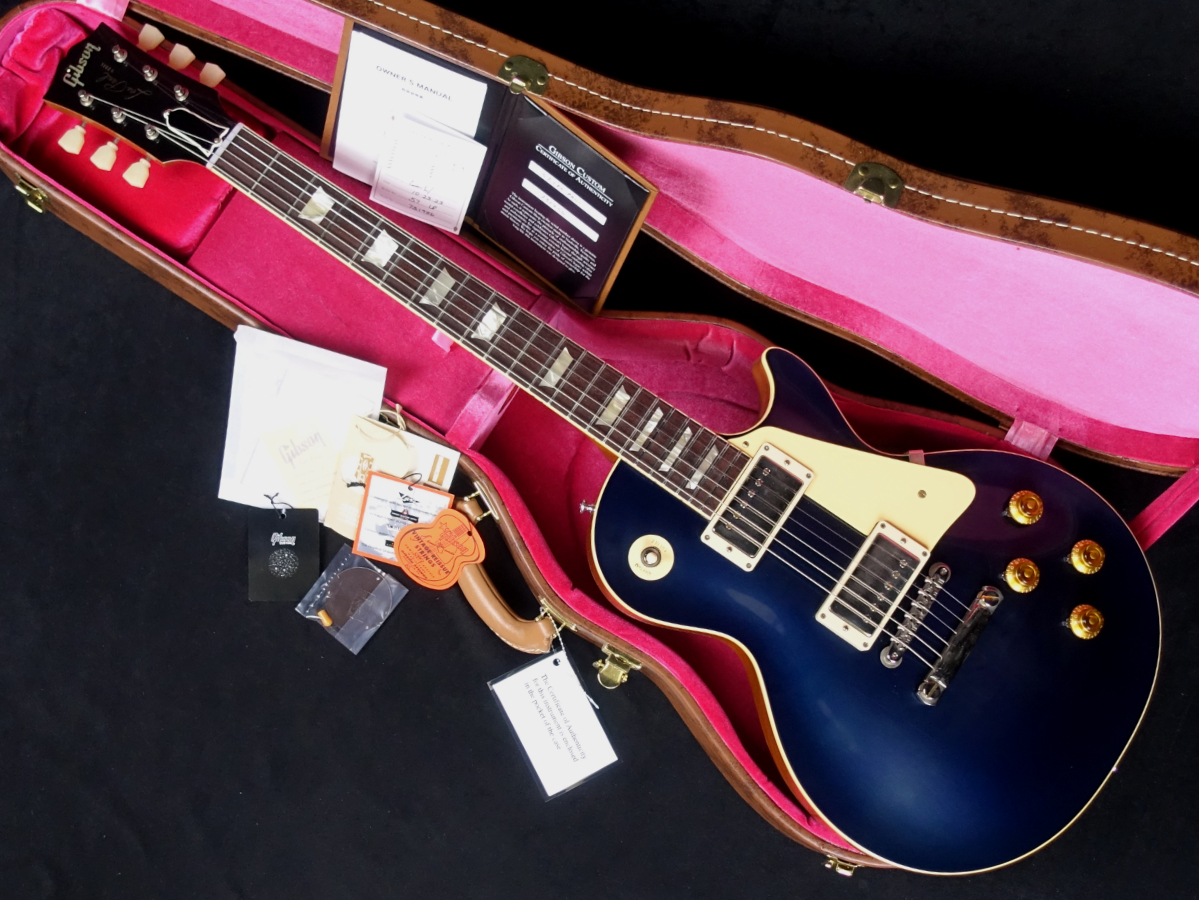 ギター Gibson 1957 Les Paul Candy Apple Blue Gibson Custom 1957 Les Paul Standard Candy Apple Blue VOS