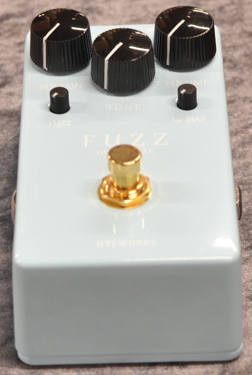 HTJ-WORKS GOLD HAZE FUZZ 限定クリーム色ディストーション HTJ-WORKS GOLD HAZE FUZZ -Gelmanium & Silicon engine ～Light Blue