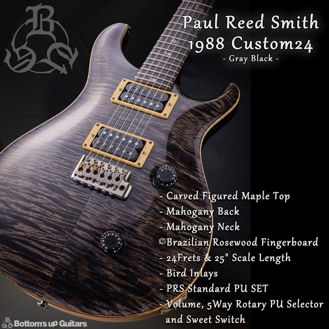 Paul Reed Smith(PRS) 1988 Custom24 Gray Black 
