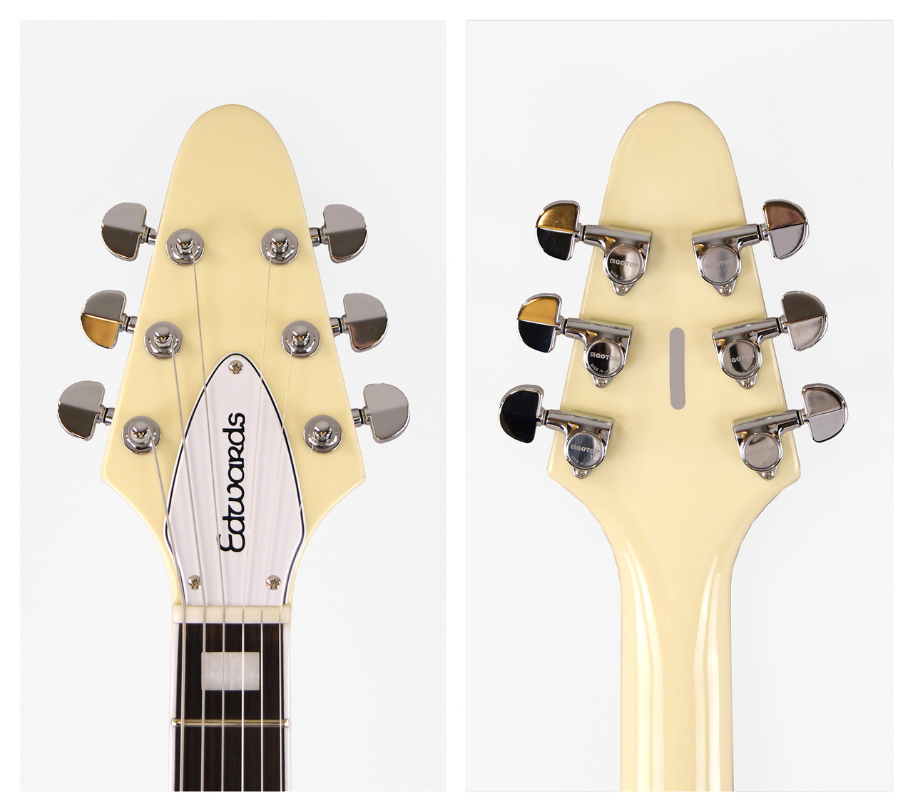 Edwards E-FV-85DフライングV エレキギター クリーム EDWARDS E-FV-85D S.Duncan P/U搭載の国産FV 中古品。 « 浜松の