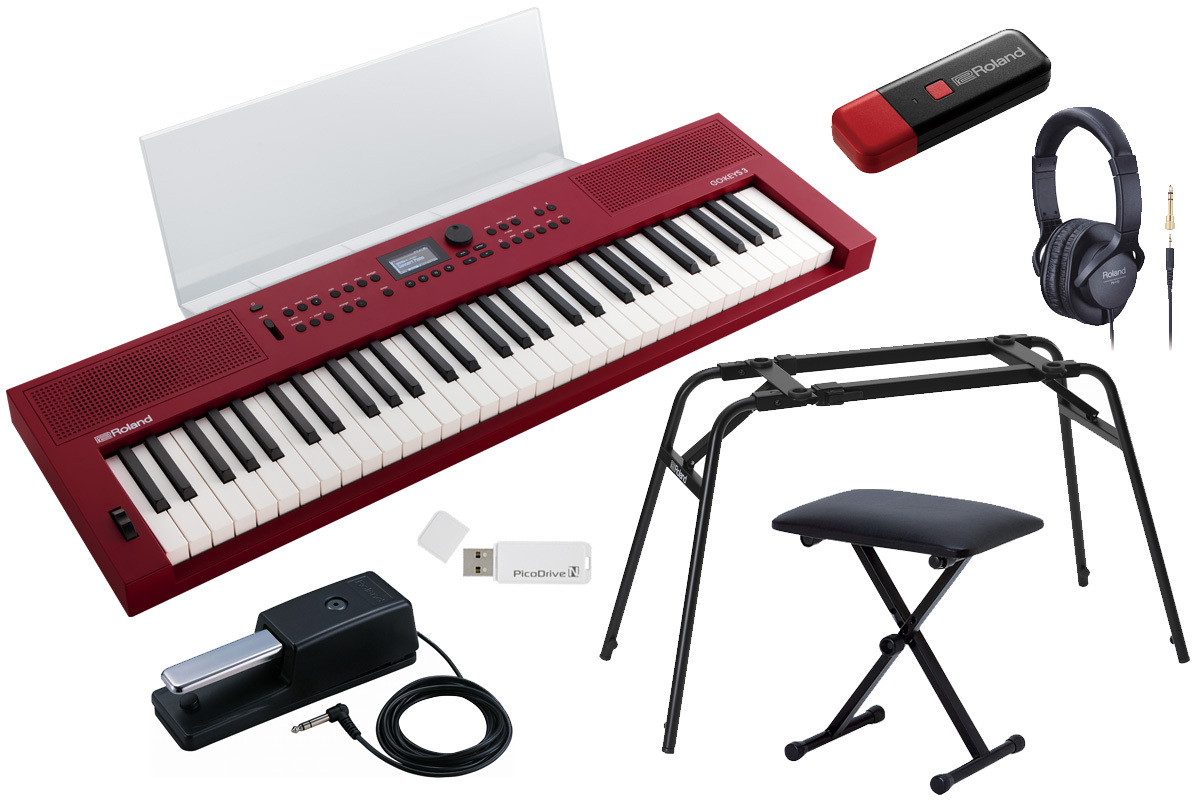 Roland GOKEYS3-RD [アクセサリーセット] (GO:KEYS 3) ダークレッド Digital Keyboard【WEBSHOP】