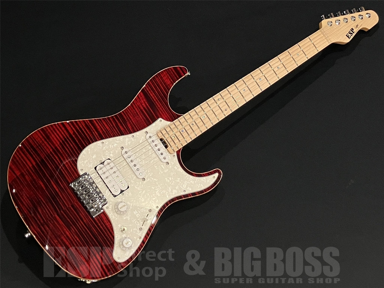 ESPエレキギター 赤キルトトップ ESPエレキギター 赤キルトトップ