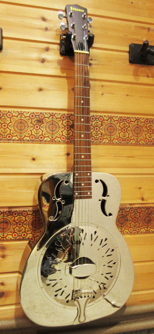 Johnson, JM-996 Resonator Blue Sparkle, National Cone | Reverb