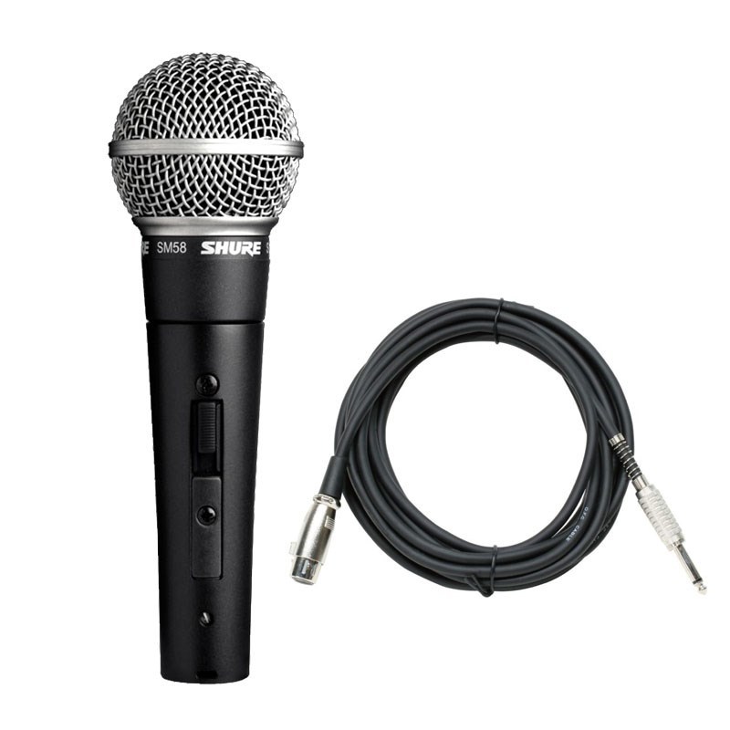 SHURE SM58 ダイナミックマイク マイクケーブル付き Shure SM58SE【マイクケーブルセット(XLRメス-TSフォン)5.0m】(定番