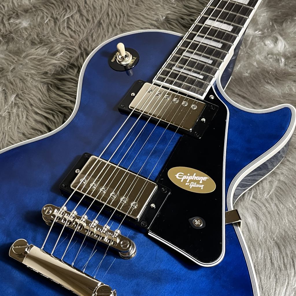 Epiphone Les Paul Custom Quilt Viper Blue (バイパーブルー) エレキギター レスポールカスタム  島村楽器限定【現物（新品/送料無料）【楽器検索デジマート】