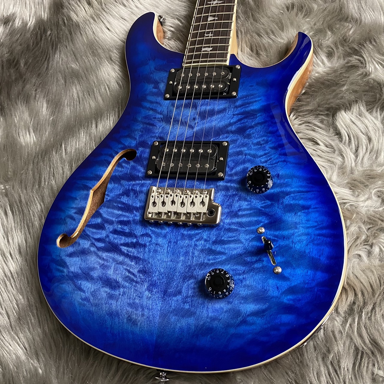 Paul Reed Smith(PRS) SE Custom 22 Semi-Hollow Quilt -Faded Blue 