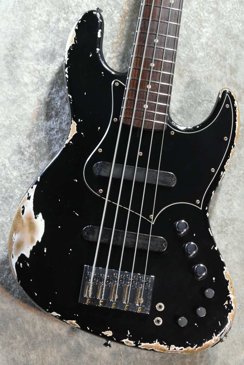 Xotic XJ-1T 5st Heavy Aged-Alder Body -Black/MH Maple/Rose #J-3667