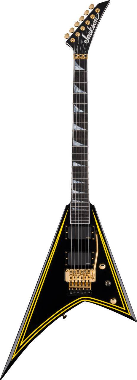 Jackson MJ Series Rhoads RR24MG Black with Yellow Pinstripes