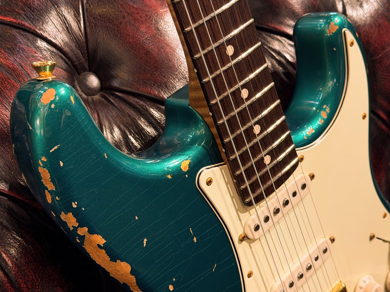 Xotic XSC-2 5A Grade Flame Maple Neck Heavy Aged Gold Parts