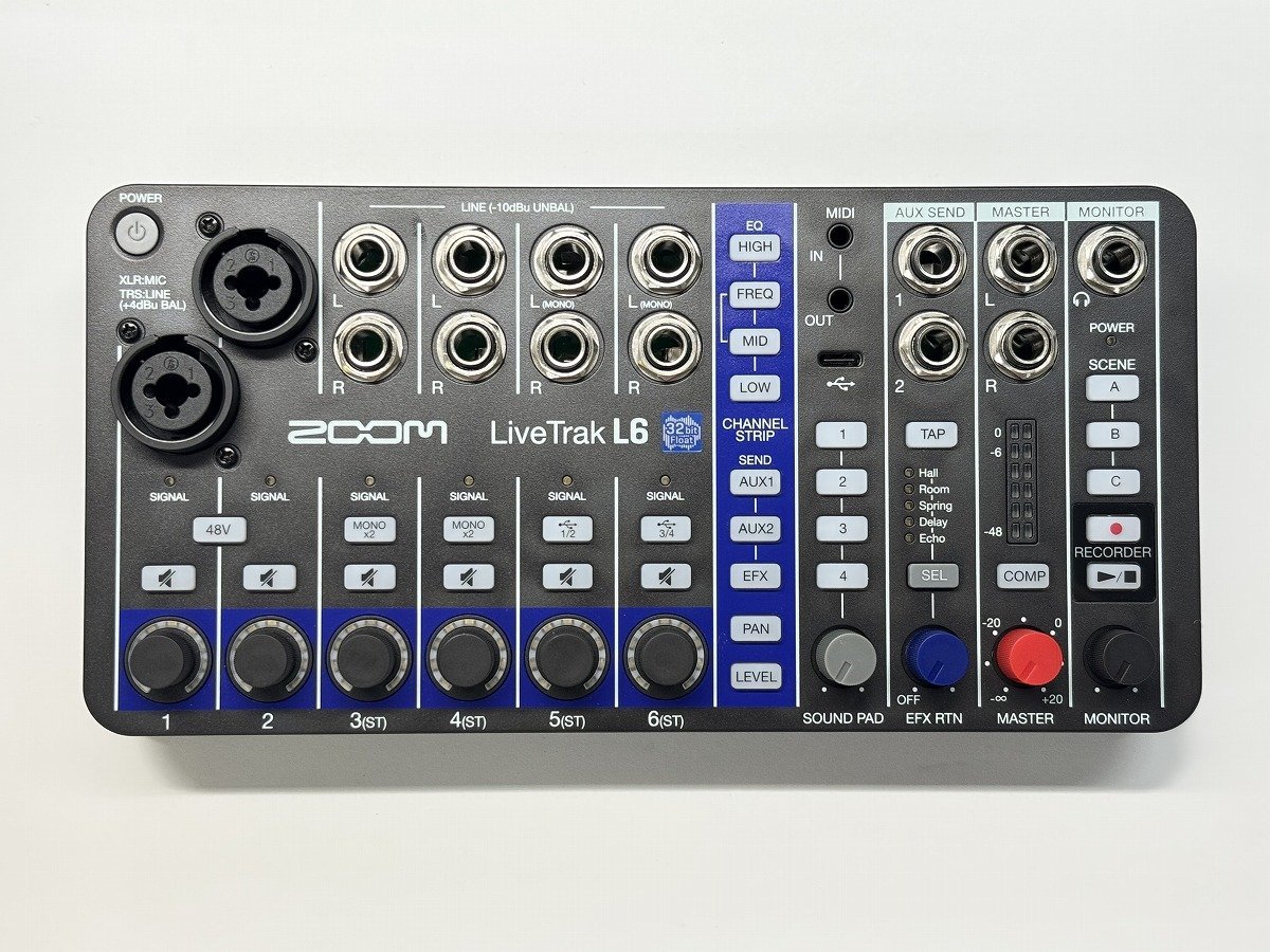 ZOOM LiveTrak L6 デジタルミキサー&レコーダー【WEBSHOP